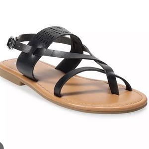 NEW Women's SO Kohl's BROWN "Bayleafe" Strappy Slingback Sandal Size 7